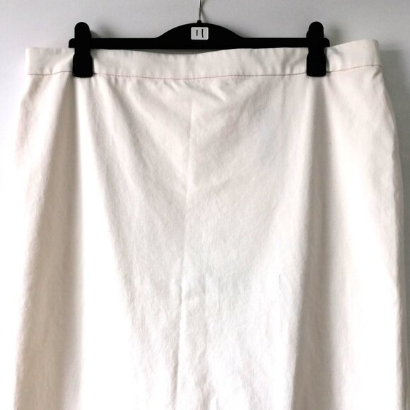 J .Crew Ivory Slit Side Zip Straight & Pencil Skirt Size 20T New With Defect - Picture 2 of 9